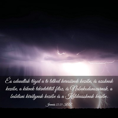 Picture 03 - Jeremiás 22:25 KAR - És odaadlak téged a te lelked keresõinek - Bible Verse Picture