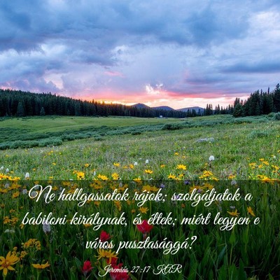 Picture 03 - Jeremiás 27:17 KAR - Ne hallgassatok rájok; szolgáljatok a babiloni - Bible Verse Picture