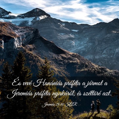 Picture 03 - Jeremiás 28:10 KAR - És vevé Hanániás próféta a jármot a - Bible Verse Picture