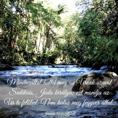 Picture 03 - Jeremiás 34:4 KAR - Mindazáltal halld meg az Úrnak szavát - Bible Verse Picture