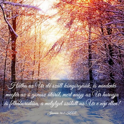 Picture 03 - Jeremiás 36:7 KAR - Hátha az Úr elé száll könyörgésük, és - Bible Verse Picture