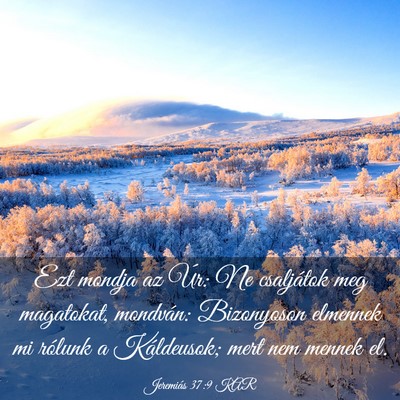 Picture 03 - Jeremiás 37:9 KAR - Ezt mondja az Úr: Ne csaljátok meg magatokat, - Bible Verse Picture