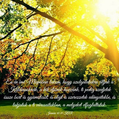 Picture 03 - Jeremiás 40:10 KAR - És én ímé Mispában lakom, hogy - Bible Verse Picture