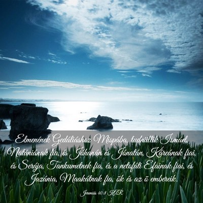 Picture 03 - Jeremiás 40:8 KAR - Elmenének Gedáliáshoz Mispába, tudniillik - Bible Verse Picture