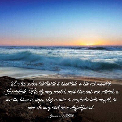 Picture 03 - Jeremiás 41:8 KAR - De tíz ember találtaték õ közöttük, a kik - Bible Verse Picture