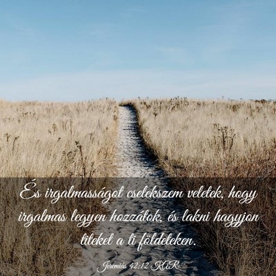 Picture 03 - Jeremiás 42:12 KAR - És irgalmasságot cselekszem veletek, hogy - Bible Verse Picture