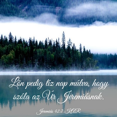 Picture 03 - Jeremiás 42:7 KAR - Lõn pedig tíz nap múlva, hogy szóla az Úr - Bible Verse Picture