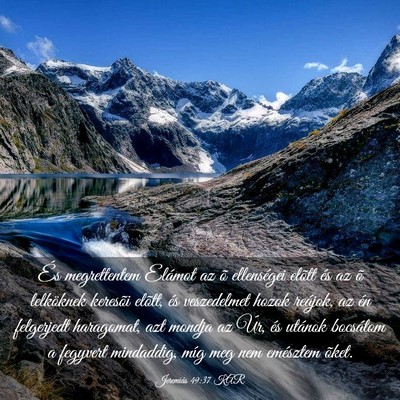 Picture 03 - Jeremiás 49:37 KAR - És megrettentem Elámot az õ ellenségei elõtt - Bible Verse Picture