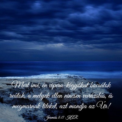 Picture 03 - Jeremiás 8:17 KAR - Mert ímé, én vipera-kígyókat bocsátok - Bible Verse Picture