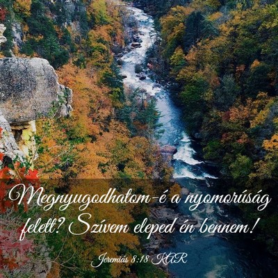 Picture 03 - Jeremiás 8:18 KAR - Megnyugodhatom-é a nyomorúság felett? Szívem - Bible Verse Picture