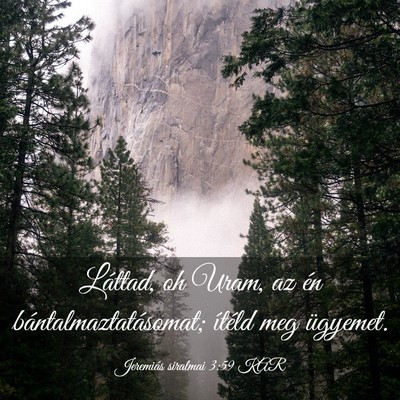 Picture 03 - Jeremiás siralmai 3:59 KAR - Láttad, oh Uram, az én bántalmaztatásomat; - Bible Verse Picture