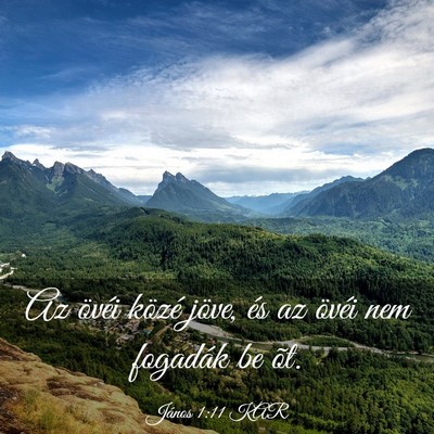 Picture 03 - János 1:11 KAR - Az övéi közé jöve, és az övéi nem - Bible Verse Picture