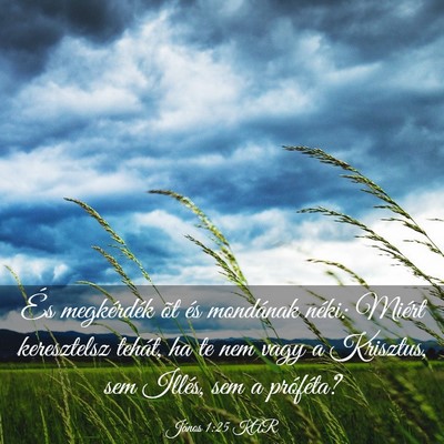 Picture 03 - János 1:25 KAR - És megkérdék õt és mondának néki: Miért - Bible Verse Picture