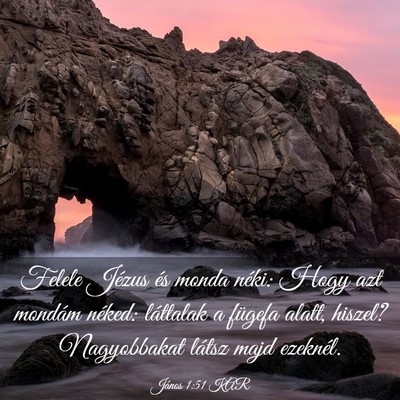 Picture 03 - János 1:51 KAR - Felele Jézus és monda néki: Hogy azt mondám - Bible Verse Picture