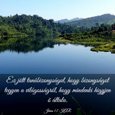 Picture 03 - János 1:7 KAR - Ez jött tanúbizonyságul, hogy bizonyságot - Bible Verse Picture