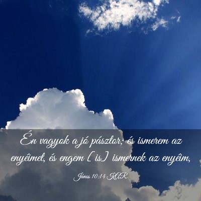 Picture 03 - János 10:14 KAR - Én vagyok a jó pásztor; és ismerem az - Bible Verse Picture