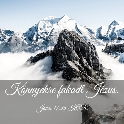 Picture 03 - János 11:35 KAR - Könnyekre fakadt - Bible Verse Picture