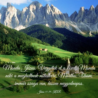 Picture 03 - János 11:39 KAR - Monda Jézus: Vegyétek el a követ. Monda néki - Bible Verse Picture