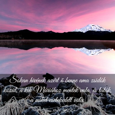 Picture 03 - János 11:45 KAR - Sokan hivének azért õ benne ama zsidók - Bible Verse Picture