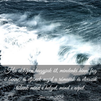 Picture 03 - János 11:48 KAR - Ha ekképen hagyjuk õt, mindenki hinni fog õ - Bible Verse Picture