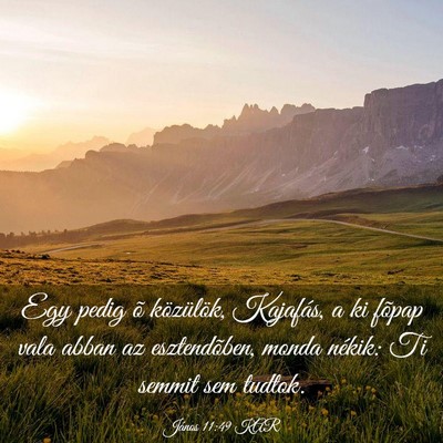 Picture 03 - János 11:49 KAR - Egy pedig õ közülök, Kajafás, a ki fõpap - Bible Verse Picture