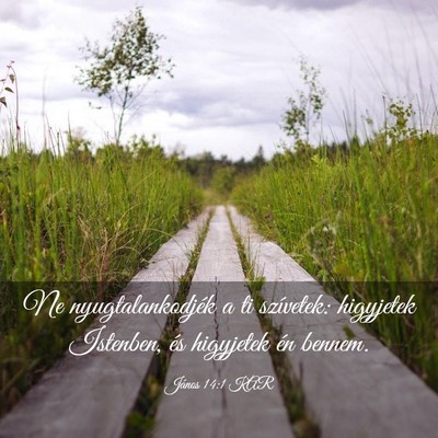 Picture 03 - János 14:1 KAR - Ne nyugtalankodjék a ti szívetek: higyjetek - Bible Verse Picture