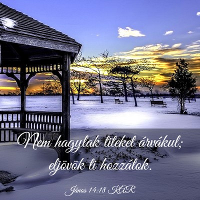 Picture 03 - János 14:18 KAR - Nem hagylak titeket árvákul; eljövök ti - Bible Verse Picture
