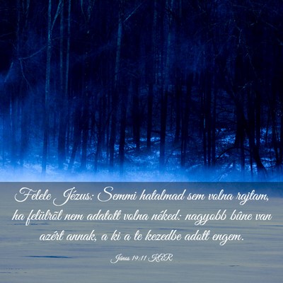 Picture 03 - János 19:11 KAR - Felele Jézus: Semmi hatalmad sem volna rajtam, - Bible Verse Picture