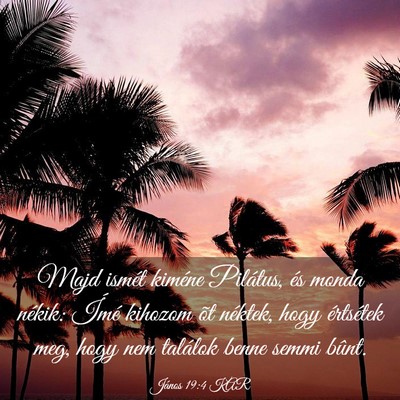 Picture 03 - János 19:4 KAR - Majd ismét kiméne Pilátus, és monda nékik: - Bible Verse Picture
