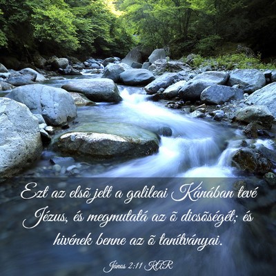 Picture 03 - János 2:11 KAR - Ezt az elsõ jelt a galileai Kánában tevé - Bible Verse Picture