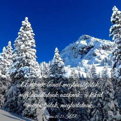 Picture 03 - János 20:23 KAR - A kiknek bûneit megbocsátjátok, - Bible Verse Picture
