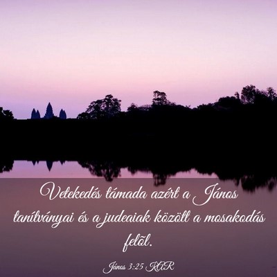 Picture 03 - János 3:25 KAR - Vetekedés támada azért a János tanítványai - Bible Verse Picture