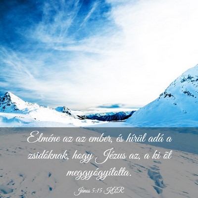 Picture 03 - János 5:15 KAR - Elméne az az ember, és hírül adá a - Bible Verse Picture
