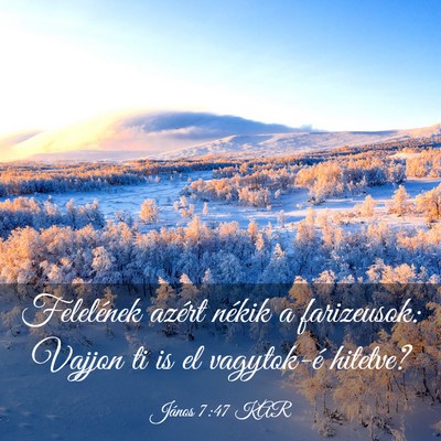 Picture 03 - János 7:47 KAR - Felelének azért nékik a farizeusok: Vajjon ti - Bible Verse Picture