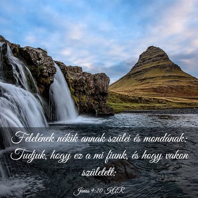 Picture 03 - János 9:20 KAR - Felelének nékik annak szülei és mondának: - Bible Verse Picture