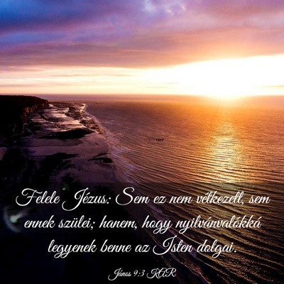 Picture 03 - János 9:3 KAR - Felele Jézus: Sem ez nem vétkezett, sem ennek - Bible Verse Picture