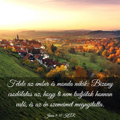 Picture 03 - János 9:30 KAR - Felele az ember és monda nékik: Bizony - Bible Verse Picture