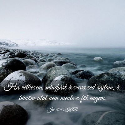 Picture 03 - Jób 10:14 KAR - Ha vétkezem, mindjárt észreveszed rajtam, és - Bible Verse Picture