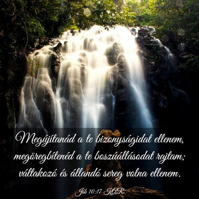 Picture 03 - Jób 10:17 KAR - Megújítanád a te bizonyságidat ellenem, - Bible Verse Picture