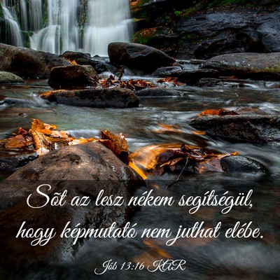 Picture 03 - Jób 13:16 KAR - Sõt az lesz nékem segítségül, hogy - Bible Verse Picture