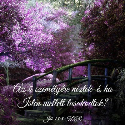 Picture 03 - Jób 13:8 KAR - Az õ személyére néztek-é, ha Isten mellett - Bible Verse Picture