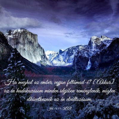Picture 03 - Jób 14:14 KAR - Ha meghal az ember, vajjon feltámad-é? [Akkor] - Bible Verse Picture