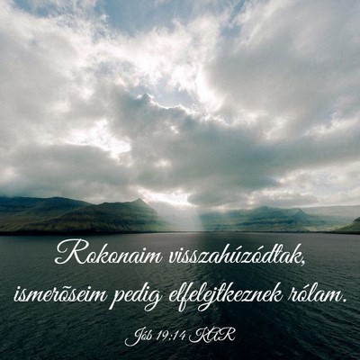 Picture 03 - Jób 19:14 KAR - Rokonaim visszahúzódtak, ismerõseim pedig - Bible Verse Picture