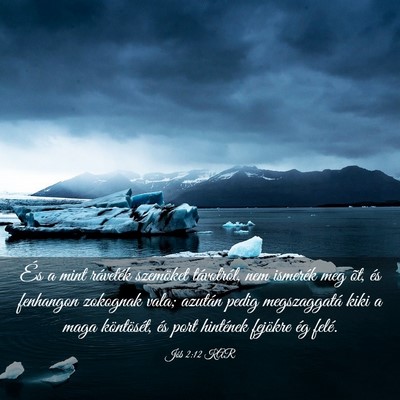 Picture 03 - Jób 2:12 KAR - És a mint ráveték szemöket távolról, nem - Bible Verse Picture