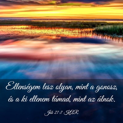 Picture 03 - Jób 27:7 KAR - Ellenségem lesz olyan, mint a gonosz, és a ki - Bible Verse Picture