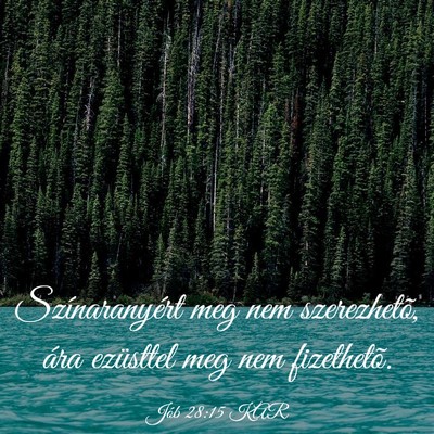 Picture 03 - Jób 28:15 KAR - Színaranyért meg nem szerezhetõ, ára - Bible Verse Picture