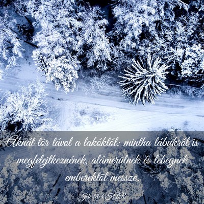 Picture 03 - Jób 28:4 KAR - Aknát tör távol a lakóktól: mintha - Bible Verse Picture