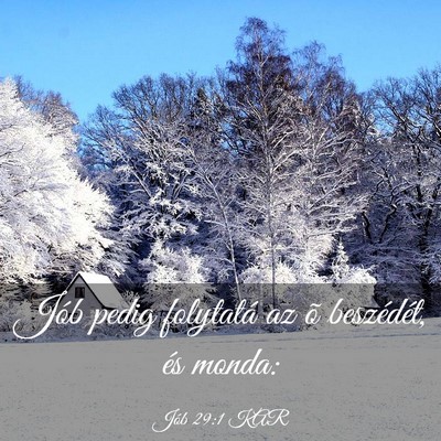 Picture 03 - Jób 29:1 KAR - Jób pedig folytatá az õ beszédét, és - Bible Verse Picture