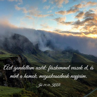 Picture 03 - Jób 29:18 KAR - Azt gondoltam azért: fészkemmel veszek el, és - Bible Verse Picture