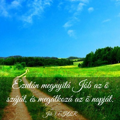 Picture 03 - Jób 3:1 KAR - Ezután megnyitá Jób az õ száját, és - Bible Verse Picture